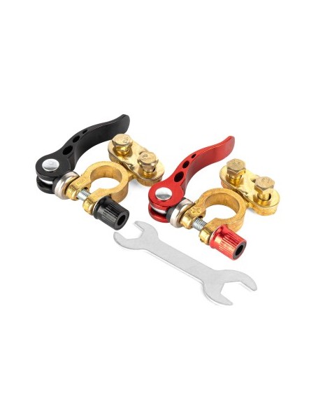 Set of 2 Car Battery Terminals with Quick Disconnect, Amio