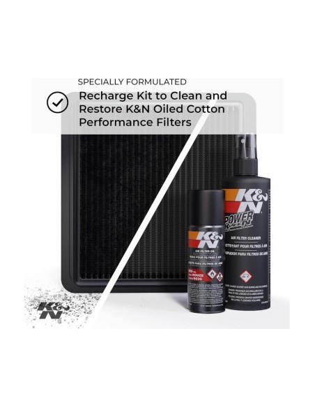 Kit Συντήρησης Φίλτρων Αέρα K&N Λύση Καθαρισμού και Μαύρο Λάδι