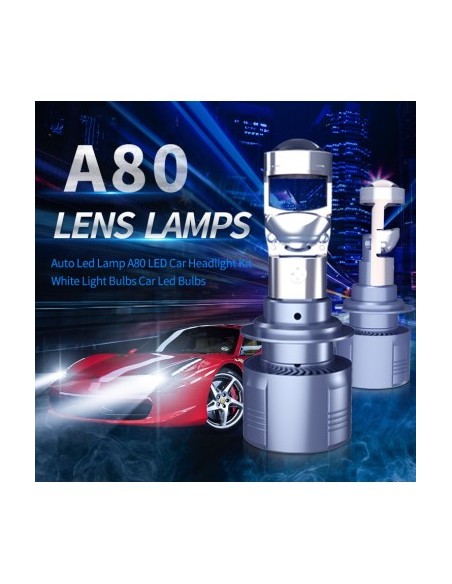 Bi Led H7 Lenses 56W Power 6500 Lumens 12-24V