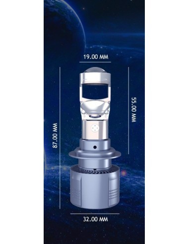 Bi Led H7 Lenses 56W Power 6500 Lumens 12-24V