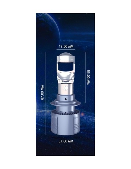 Bi Led H7 Lenses 56W Power 6500 Lumens 12-24V