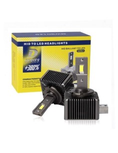 Set of 2 D1S Plug and Play LED Lights, Canbus, 6000k, 70W, 8600 Lm, 12-24V