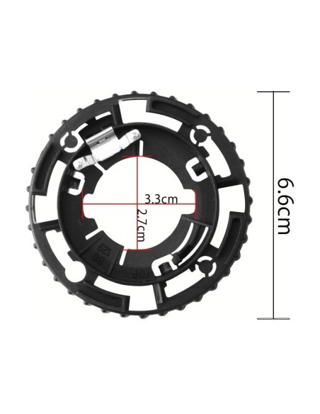 Base / ring / holder for fixing D2S bulb on BOSCH/AL lenses compatible with VW, AUDI, BMW, Mercedes-Benz models - 1300290120