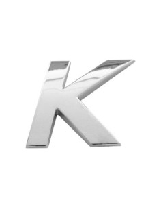 Car Ornament 3D Letter K 26 MM Chrome