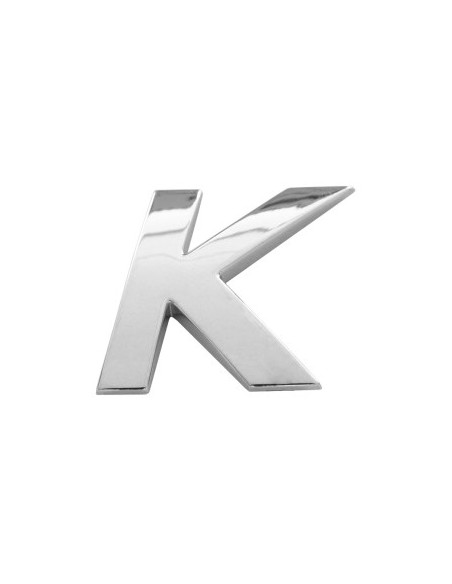Car Ornament 3D Letter K 26 MM Chrome