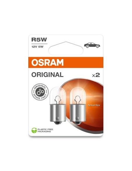 Set of 2 R5W Bulbs, 12V, 5W, Osram