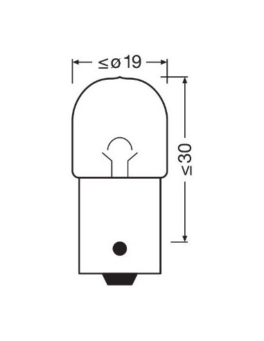 Set of 2 R5W Bulbs, 12V, 5W, Osram