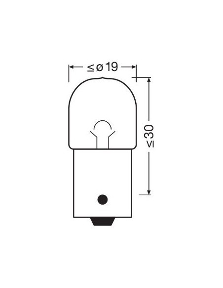 Set of 2 R5W Bulbs, 12V, 5W, Osram