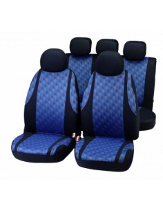 Universal Chair Cover Set "JAQUARD" Black/Blue Bottari