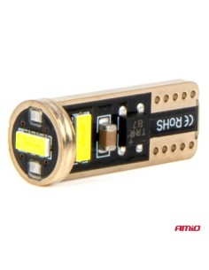 Комплект 2 LED авто W5W, T10 с 3 SMD, Canbus Бял, 12V/24V 2