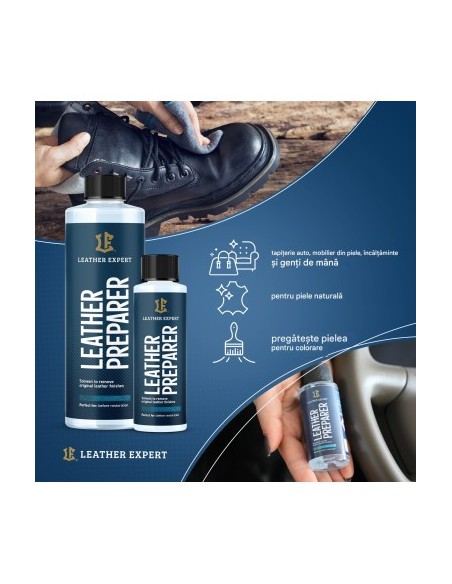 LEATHER EXPERT Leather Preparer 250ml Paint Remover Solution for Leather