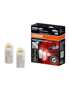 Σετ 2 Λαμπτήρες Led W5W Osram Night Breaker Led, 12V...