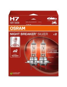 2 db H7 NIGHT BREAKER SILVER Osram +100% 12V 55W