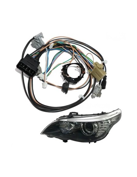 Left headlight wiring harness for BMW 5 Series E60, E61 Facelift with AFS (2007 - 2010)