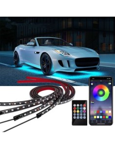 RGB Multicolor Under Car Lighting Kit with Remote Control...