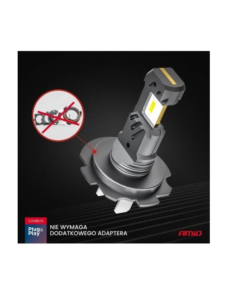Set of 2 H7, H18 Canbus Car LEDs, 60W, 5600 Lm, 6000k, 12V