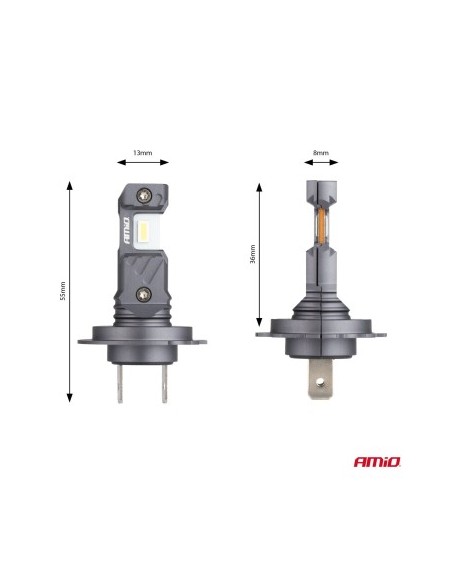 Set of 2 H7, H18 Canbus Car LEDs, 60W, 5600 Lm, 6000k, 12V