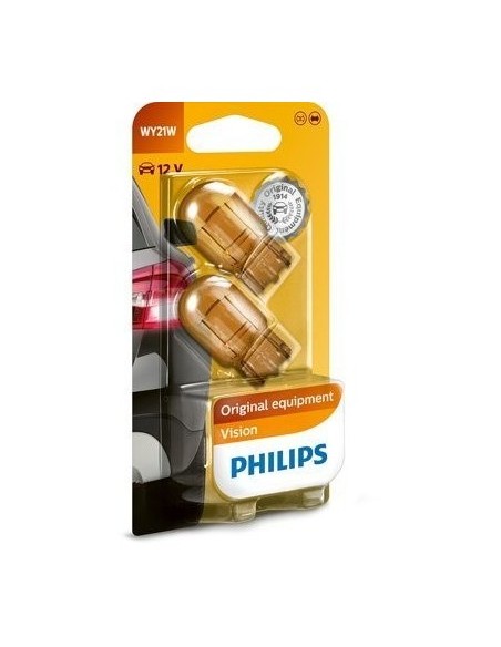 Set 2 Bulbs WY21W, 12V, Wx3x16d, Philips