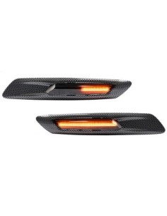 Set of 2 Carbon LED Dynamic Sequential Wing Turn Signals...