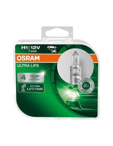 Set of 2 H1 ULTRA LIFE Osram Bulbs 12V 55W