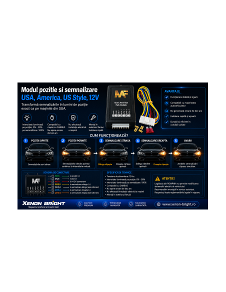 USA Position and Signal Module, America, US Style, 12V