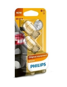 Set 2 Bulbs Without Socket 12v W21W W3x16d Philips