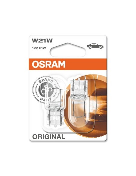 Set of 2 W21W Bulbs, 12V, 21W, Osram