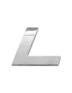 3D Car Ornament Letter L 26 MM Chrome