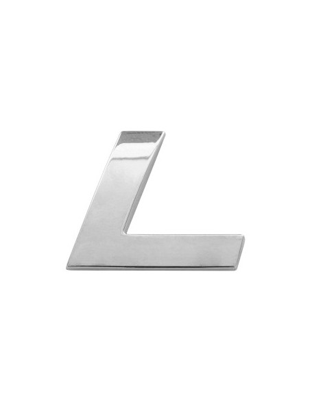 3D Car Ornament Letter L 26 MM Chrome