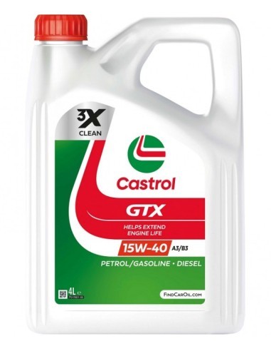 Car engine oil Castrol GTX 15W-40 A3/B3, 4L