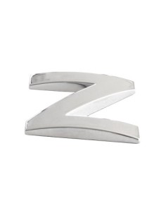 3D Car Ornament Letter N 26 MM Chrome 2