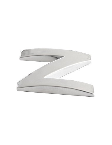 3D Car Ornament Letter N 26 MM Chrome