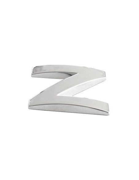 3D Car Ornament Letter N 26 MM Chrome