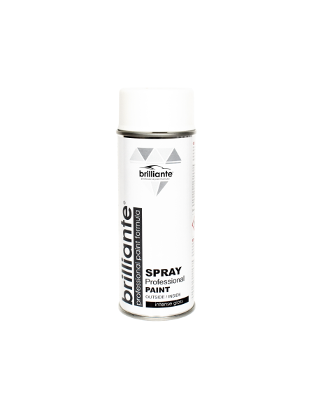 Pure White Matte Spray Paint (ral 9010), Brilliante, 400ml