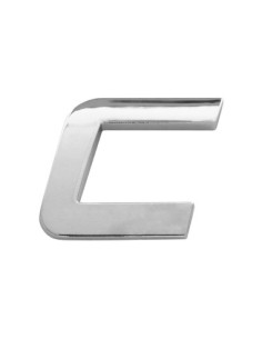 3D Car Ornament Letter C 26 MM Chrome