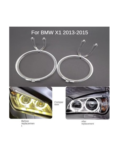Fiber Repair Set Angel Eyes DRL Right Headlight for BMW X1 E84 Facelift 2012-2015