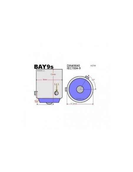 Autós LED Fehér H21W, BAY9S, Canbus 30W, 12-24V, CREE LED-ek