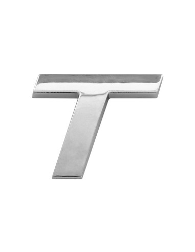 3D Car Ornament Letter T 26 MM Chrome