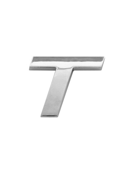 3D Car Ornament Letter T 26 MM Chrome
