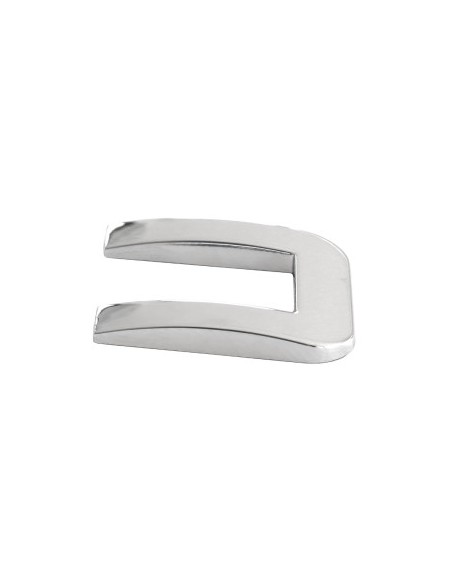 3D Car Ornament Letter U 26 MM Chrome