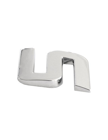 3D Car Ornament Letter S 26 MM Chrome