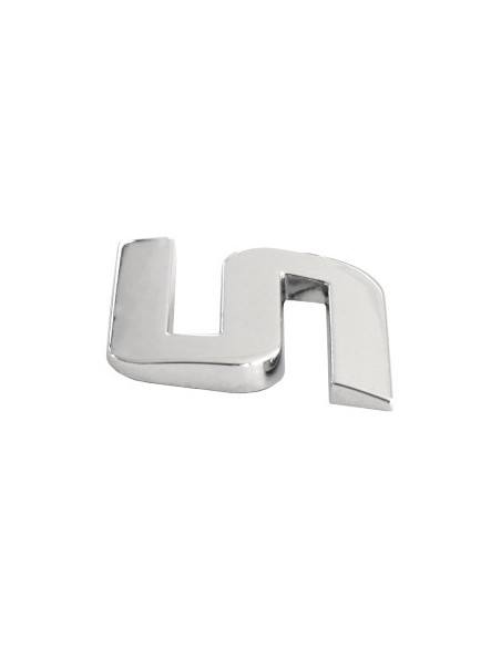 3D Car Ornament Letter S 26 MM Chrome