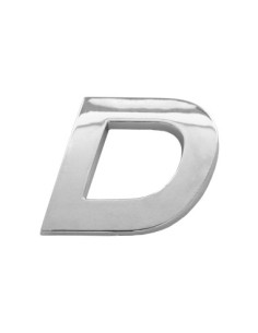 3D Car Ornament Letter D 26 MM Chrome