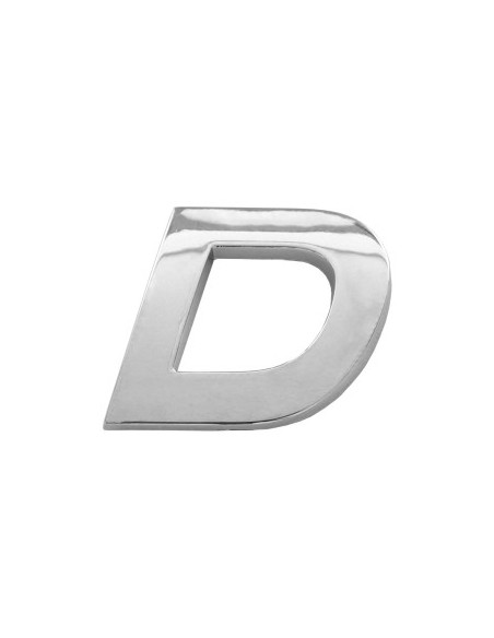 3D Car Ornament Letter D 26 MM Chrome