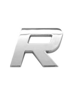 3D Car Ornament Letter R 26 MM Chrome