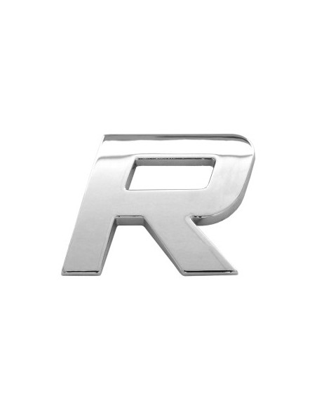3D Car Ornament Letter R 26 MM Chrome