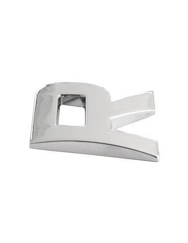 3D Car Ornament Letter R 26 MM Chrome