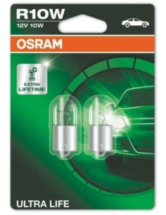 Set of 2 Car Bulbs R10W 12V 10W OSRAM Ultra Life