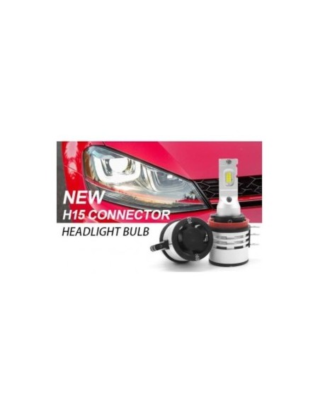 Set of 2 H15 LED Lights, Canbus, 6000k, 12,000 Lm, 12V-24V