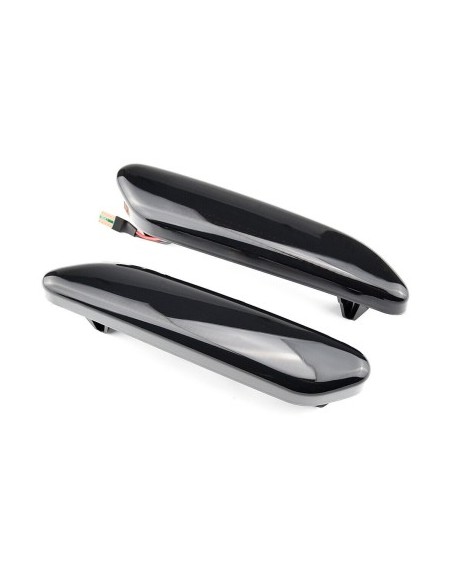Set of 2 Dynamic Sequential Wing Turn Signals with Smoke Glass Mini Cooper R60 Countryman, R61 Paceman